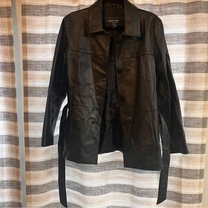 New‎ York & Company Black Leather Jacket Size Medium